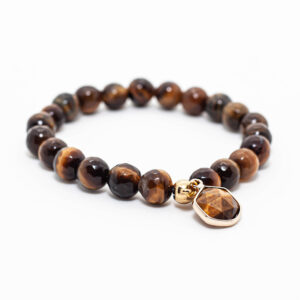 Pulsera de Ojo de tigre con dije de la misma piedra