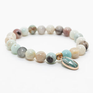 Pulsera de Amazonita con dije de la misma piedra